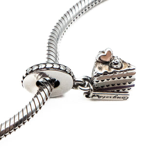 PANDORA Retired Celebration Cake Sterling Silver Dangle Charm