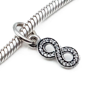 PANDORA Retired Symbol of Infinity Sterling Silver Dangle Charm