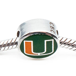 Miami University Hurricanes Sterling Silver Charm