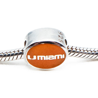 Miami University Hurricanes Sterling Silver Charm