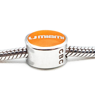 Miami University Hurricanes Sterling Silver Charm