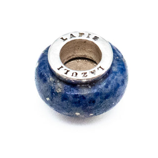 Genuine Lapis Lazuli Charm With Sterling Silver Core