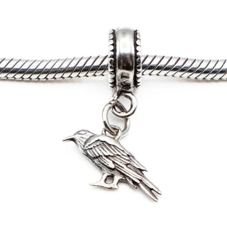 Raven Sterling Silver Dangle Charm
