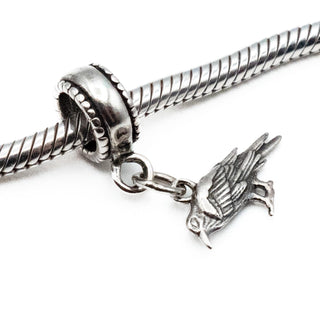 Raven Sterling Silver Dangle Charm