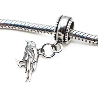 Raven Sterling Silver Dangle Charm