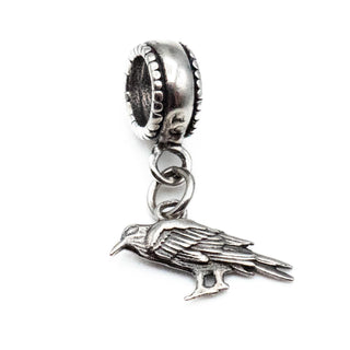 Raven Sterling Silver Dangle Charm