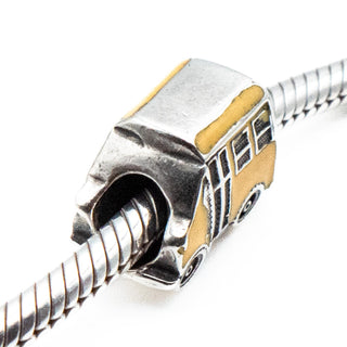 ZABLE Yellow School Bus Sterling Silver Charm