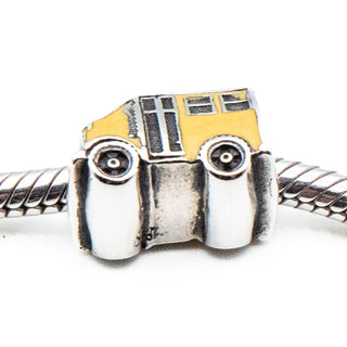 ZABLE Yellow School Bus Sterling Silver Charm