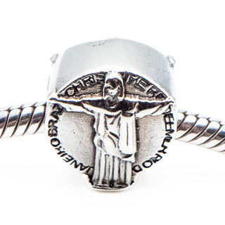 Christ The Redeemer Rio De Janeiro Statue Sterling Silver Charm
