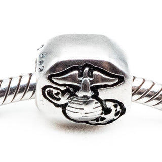 ZABLE Marine Corps Emblem Sterling Silver Charm Bead