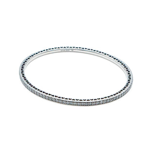 PANDORA Twinkling Forever Sterling Silver Bangle Bracelet With Clear CZ