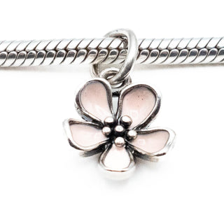PANDORA Retired Cherry Blossom Pendant With Pink Enamel