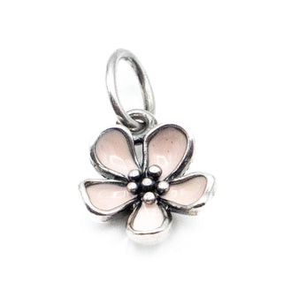 PANDORA Retired Cherry Blossom Pendant With Pink Enamel