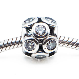 PANDORA Retired Whimsical Lights Sterling Silver Charm With Clear Zirconia