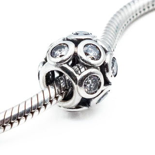PANDORA Retired Whimsical Lights Sterling Silver Charm With Clear Zirconia