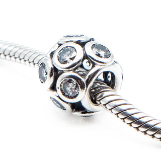 PANDORA Retired Whimsical Lights Sterling Silver Charm With Clear Zirconia