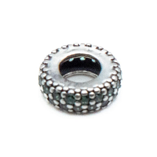 PANDORA Inspiration Within Sterling Silver Spacer Charm With Green Zirconia