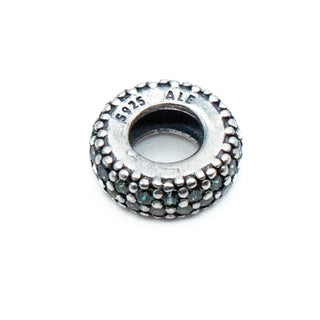 PANDORA Inspiration Within Sterling Silver Spacer Charm With Green Zirconia