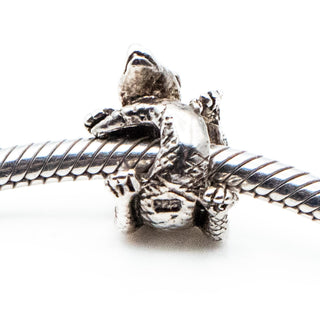 Alligator Sterling Silver Animal Charm Bead