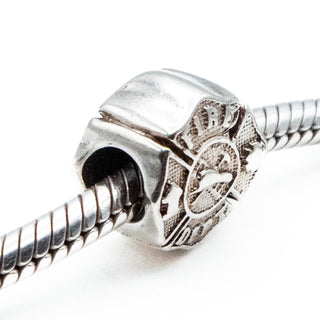 ZABLE Firefighter Sterling Silver Fire Department Charm