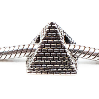 Egyptian Pyramid Sterling Silver Charm Bead