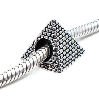 Egyptian Pyramid Sterling Silver Charm Bead