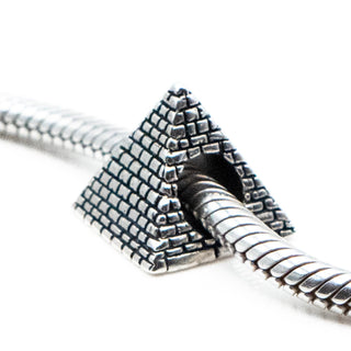 Egyptian Pyramid Sterling Silver Charm Bead