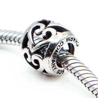 Charm Company Filigree Heart Sterling Silver Charm Bead