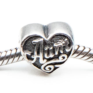 ZABLE Aunt Heart Sterling Silver Charm