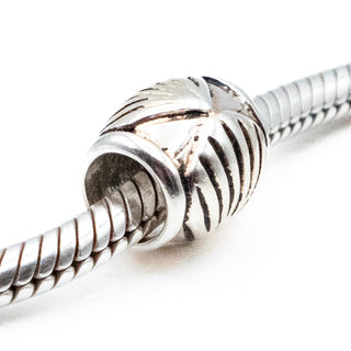 Seashell Bead Sterling Silver Charm