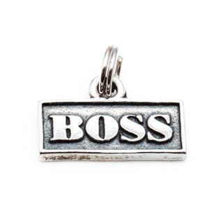 Boss Sign Sterling Silver Charm