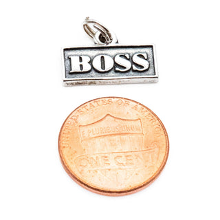Boss Sign Sterling Silver Charm