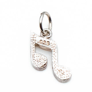 Musical Note Sterling Silver Charm Pendant