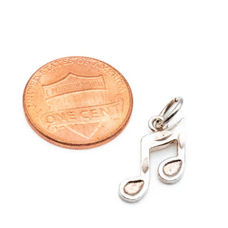 Musical Note Sterling Silver Charm Pendant