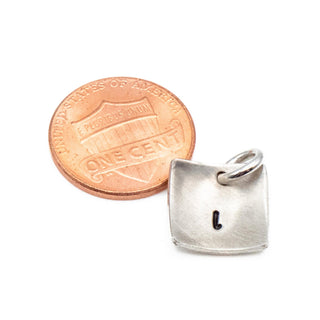 Initial Letter L Sterling Silver Charm Pendant