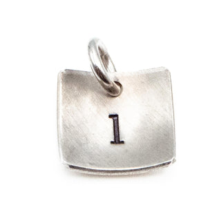Initial Letter I Sterling Silver Charm Pendant