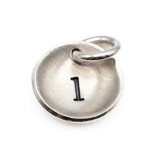 Initial Letter I Sterling Silver Charm Pendant