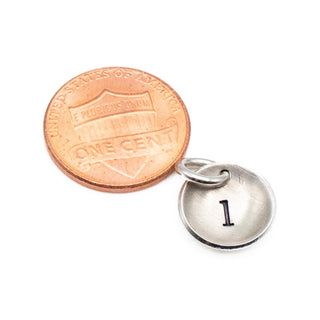 Initial Letter I Sterling Silver Charm Pendant