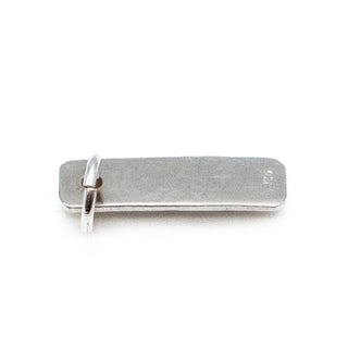 Sterling Silver Hang Tag Charm With Date 11-9-95