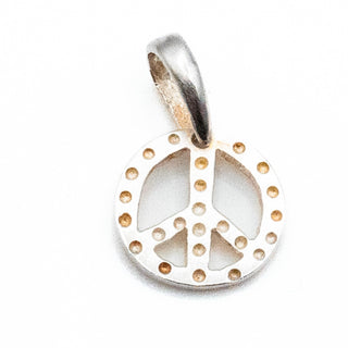 Peace Sign Sterling Silver Charm Pendant