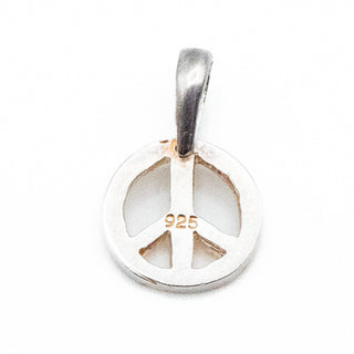 Peace Sign Sterling Silver Charm Pendant