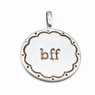 BFF Best Friends Forever Sterling Silver Charm Pendant