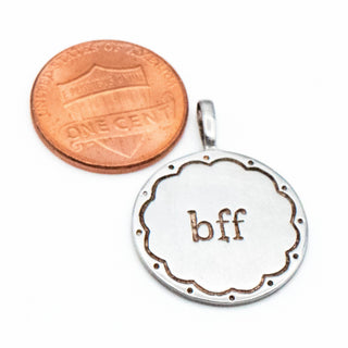 BFF Best Friends Forever Sterling Silver Charm Pendant