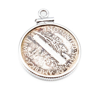 1936 (Mercury) Freedom of Thought Dime Sterling Silver Charm Pendant