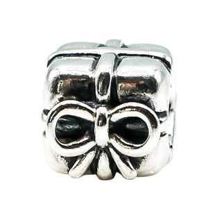 Pandora Present With Bow Sterling Silver Gift Box Charm Retired