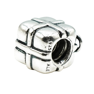 Pandora Present With Bow Sterling Silver Gift Box Charm Retired