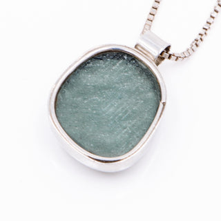 Sterling Silver Rainbow Dichroic Art Glass 20 Inch Pendant Necklace
