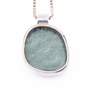 Sterling Silver Rainbow Dichroic Art Glass 20 Inch Pendant Necklace