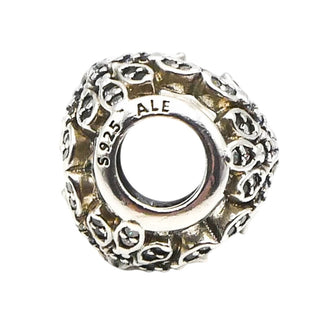 Pandora Crystalized Snowflakes Sterling Silver Charm With Blue Crystals and Clear Zirconia