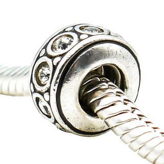 Chamilia Wheel April Birthstone Sterling Silver Cubic Zirconia Charm